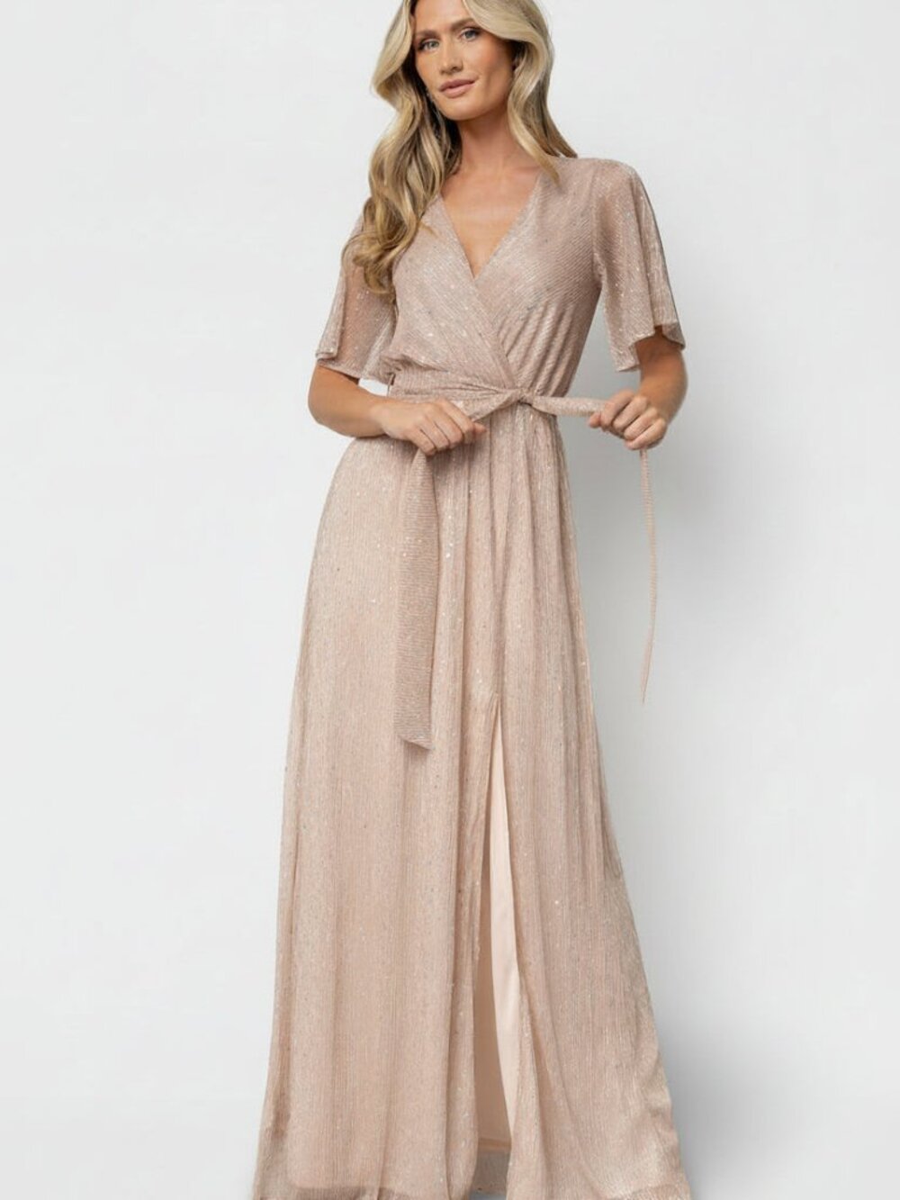 Baltic Born Grace Sparkle Gown | Champagne Size LL